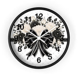 Ivory Noir Couture Diamond Bow - Wall Clock