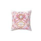 Opal Starlight Couture Perfume Bottle | Enchanted Birthstones Collection - Square Pillow