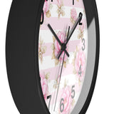 Blush Pink Garden Dream Stripes - Wall Clock