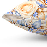 Buttercream Sapphire Blossom Perfume Bottle - Square Pillow