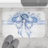 Blue Couture Diamond Bow - Bath Mat