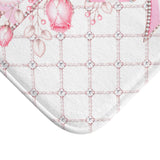 Candy Stripe Pink Couture Bow - Bath Mat
