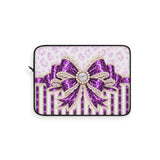 Purple Leopard Bow Couture- Laptop Sleeve