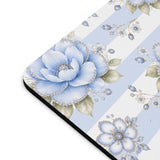 Powder Blue Sugar Blossom Stripes - Mouse Pad