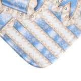 Celestial Blue Diamond | Damask Bow Couture - Bath Mat