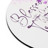 Purple Flower Bouquet - Blessed is the One - Mouse Pad (Faith)