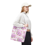 Lilac Sugar Blossom Stripes - Tote Bag