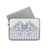Celestial Blue Diamond | Damask Bow Couture - Laptop Sleeve
