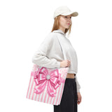 Princess Pink Damask Bow - Tote Bag