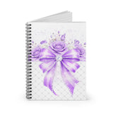 Purple Couture Diamond Bow - Spiral Notebook