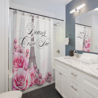 Shower Curtains - Dreams Come True - Paris Dreams - Pink