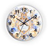 Buttercream Sapphire Blossom Perfume Bottle - Wall Clock