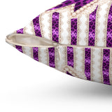 Purple Leopard Bow Couture - Square Pillow