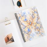 Buttercream Saphire Blossom Butterfly - Spiral Notebook