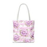 Lilac Sugar Blossom Stripes - Tote Bag