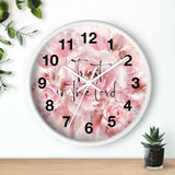 Wall Clock - Vintage Rose Petals - Trust in the Lord