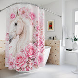 Blushing Rose Equestrian Horse - Shower Curtains