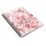 Spiral Notebook(Small) - Vintage Rose Petals - Trust in the Lord