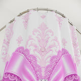 Orchid Lilac Damask Bow - Shower Curtains