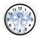 Blue Couture Diamond Bow - Wall Clock