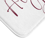 Pink Flower Bouquet - Praise Almighty God - Bath Mat (Faith)