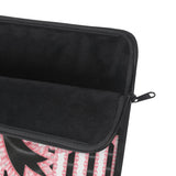 Black & Pink Ruffle Bow Couture | Pink Zebra Print - Laptop Sleeve
