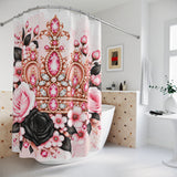 Blush Onyx Crown Royale - Shower Curtains