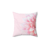 Square Pillow - Pink Dahlia Glitter - Give Thanks in All Circumstances
