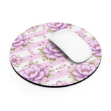 Lilac Sugar Blossom Stripes - Mouse Pad