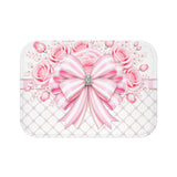 Candy Stripe Pink Couture Bow - Bath Mat