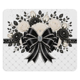 Ivory Noir Couture Diamond Bow - Mouse Pad