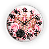 Blush Onyx Crown Royale - Wall Clock