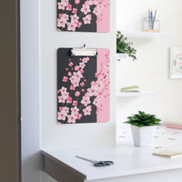 Clipboard-Pink Floral Blossoms-Pink & Black