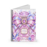 Orchid Periwinkle Perfume Bottle | Diamond Bow Couture - Spiral Notebook