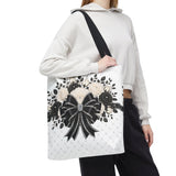 Ivory Noir Couture Diamond Bow - Tote Bag