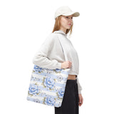 Powder Blue Sugar Blossom Stripes - Tote Bag