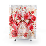 Ruby Diamond Roses Perfume Bottle - Shower Curtains