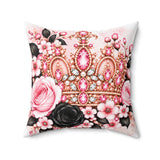 Blush Onyx Crown Royale - Square Pillow