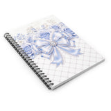 Duchess Blue Diamond Bow - Spiral Notebook