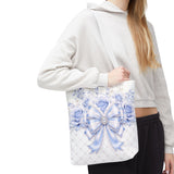 Ethereal Blue Diamond Bow - Tote Bag