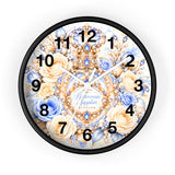 Buttercream Sapphire Blossom Perfume Bottle - Wall Clock