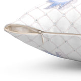 Duchess Blue Diamond Bow - Square Pillow