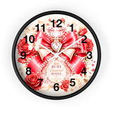 Ruby Diamond Roses Perfume Bottle - Wall Clock