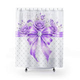 Purple Couture Diamond Bow - Shower Curtains