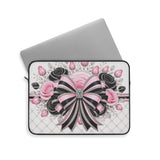 Pink Noir Couture Diamond Bow - Laptop Sleeve