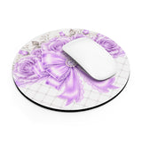 Lavender Lace Diamond Bow - Mouse Pad