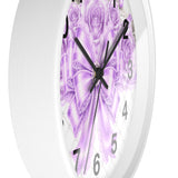 Lavender Lace Diamond Bow - Wall Clock