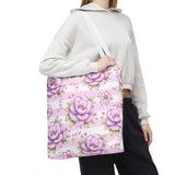 Lilac Sugar Blossom Stripes - Tote Bag