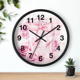 Wall Clock - Pink Blush & Roses Perfume Bottle - Blessed