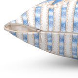Celestial Blue Diamond | Damask Bow Couture - Square Pillow
